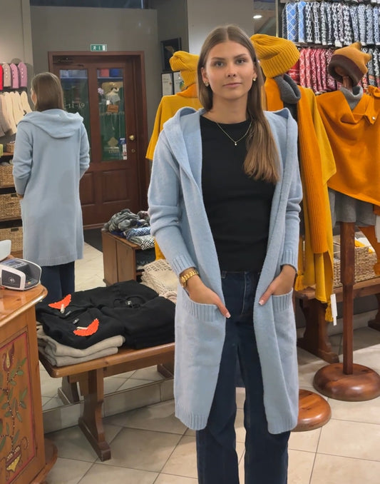 Wool coat with hood "Guste"