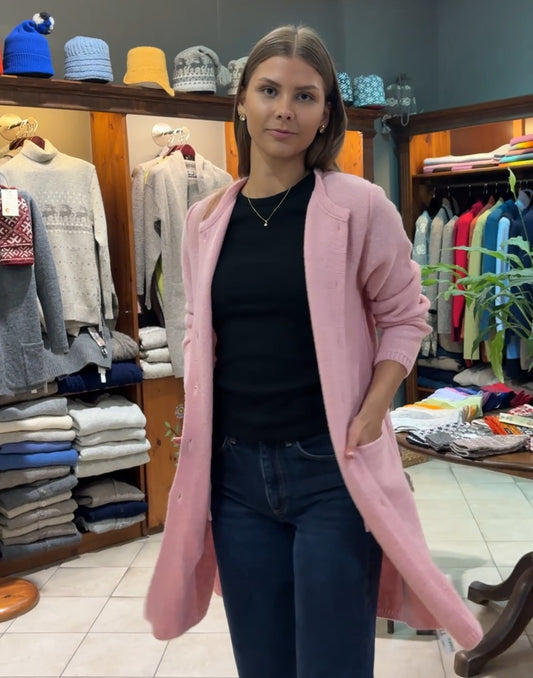 Gara adīta jaka ar pogām "Glorija"