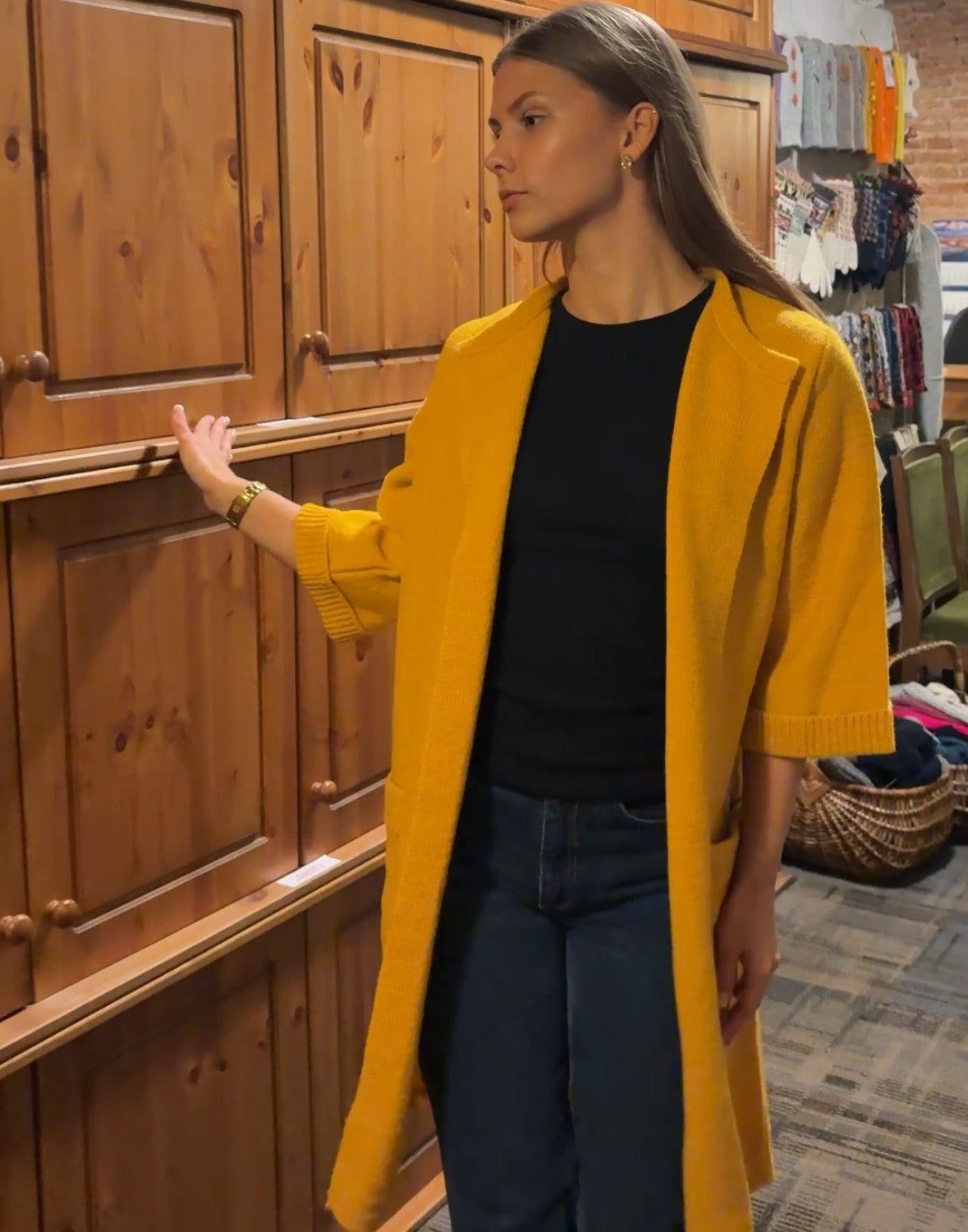 Vilnas jaka ar ¾ piedurknēm "Santa"